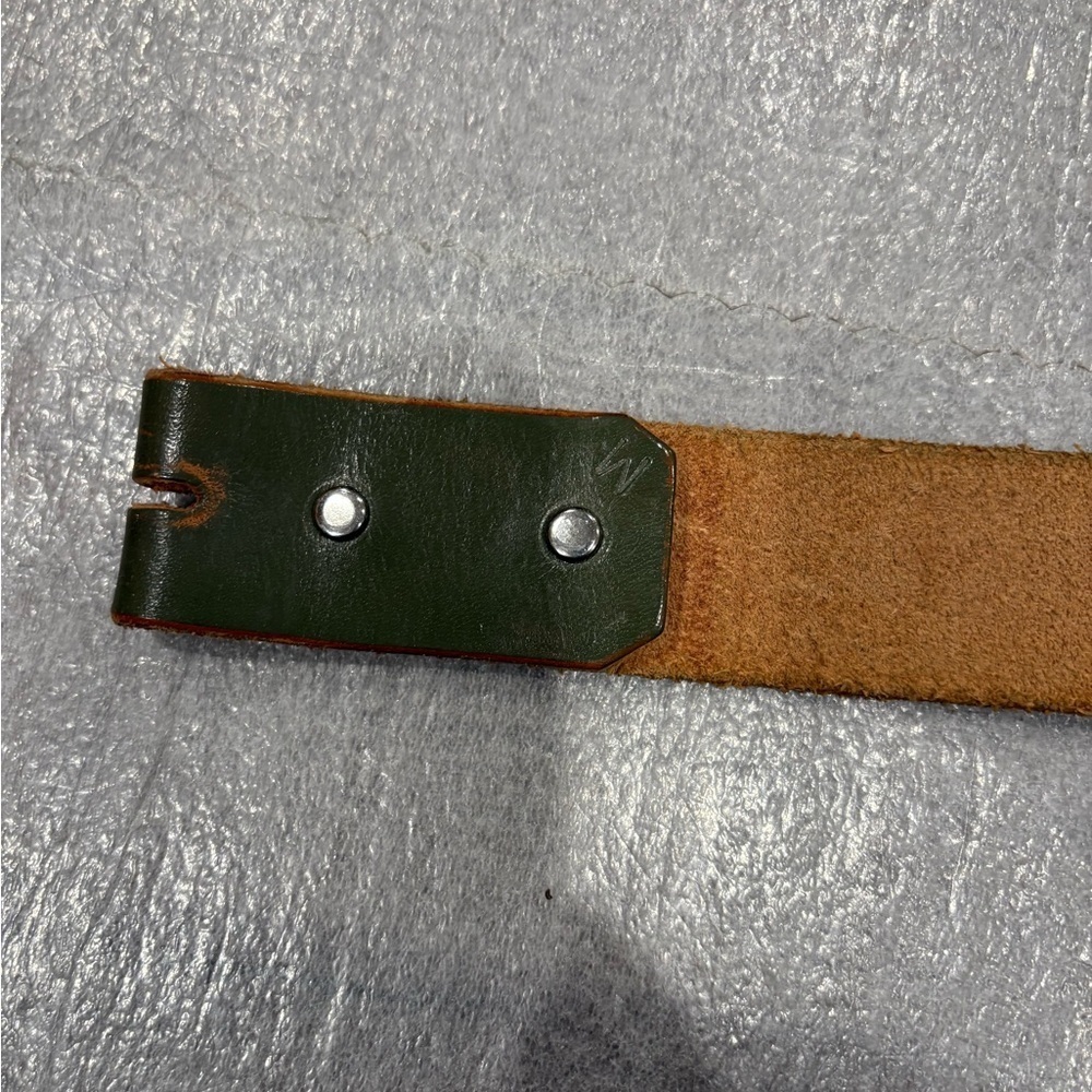 [M-Max40”]Catalyst Bird Patterned Green Snap Belt No Buckle goose - Picture 3 of 5